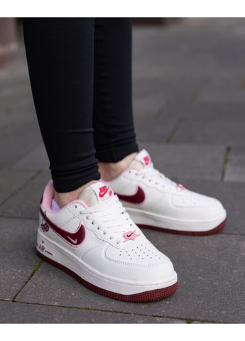 КРОСІВКИ ЖІНОЧІ NIKE AIR FORCE 1 LOW VALENTINES DAY НАЙК АІР ФОРС 1 ПРЕМІУМ No Brand білі демісезони (368887945)