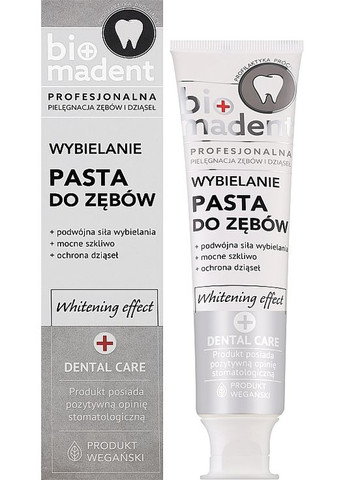 Професійна зубна паста, відбілювальна 100ml (1197038-31097219) Bio Madent (368642139)