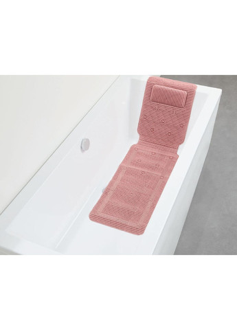 Протиковзкий килимок для ванної з підголовником рожевий Miomare (283022777)