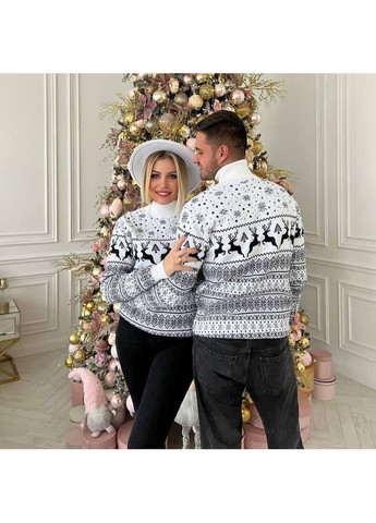 Белый демисезонный новогодний свитер-гольф – замер в описании GD/GL Модний простір