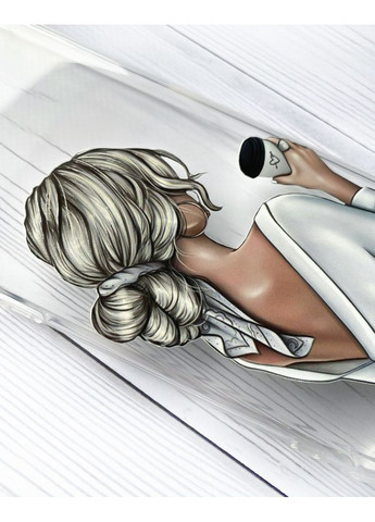 Чехол с утолщёнными углами на Samsung Galaxy S23 Ultra:: Девушка с латте (принт 227) Creative (360697801)