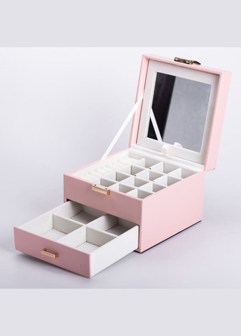 Скринька для прикрас з еко шкіри 2 яруси органайзер для ювелірних виробів HP-5-2P Yiwu (325922813)