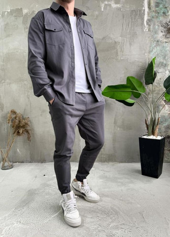 Серый демисезонный костюм No Brand