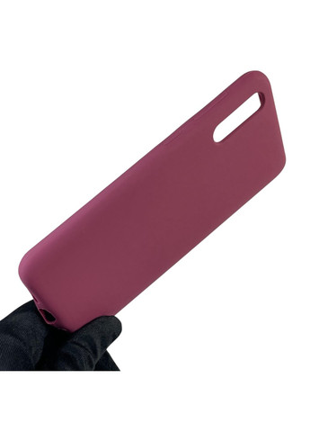 Чехол для Galaxy A50 (SM-A505F) силиконовый с микрофиброй нескользящий на самсунг а50 бордовый Samsung (366389377)