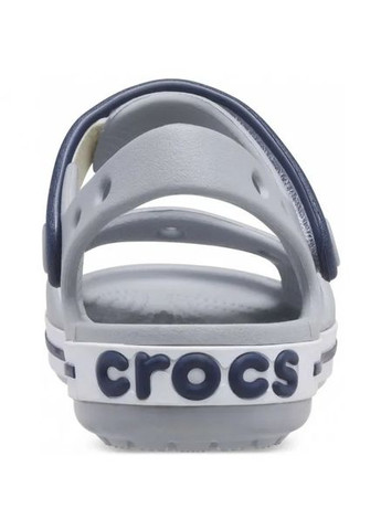 Серые повседневные сандалии crocband sandal 1-32.5-20.5 см light grey/navy 12856 Crocs