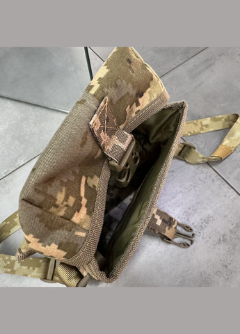 Подсумок утилитарный полужесткий, на плечо, на молли,, для биноклей и ПНВ, Пиксель, CORDURA 1000D WinTac (362601807)