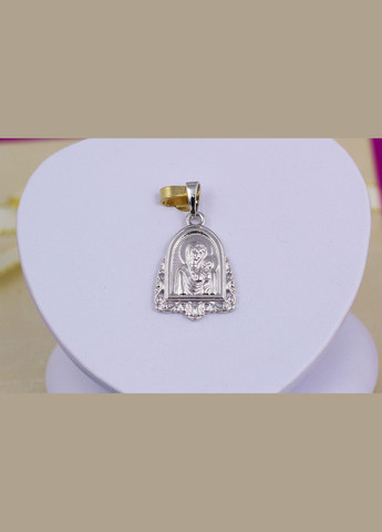 Ладанка форма арки з завитками Діва Марія 2 см срібляста Xuping Jewelry (316606440)