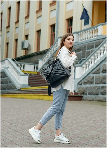 Рюкзак жіночий сумка трансформер із екошкіри з відділенням для ноутбука Trinity 0SS Чорний (270-890) Sambag (301871815)