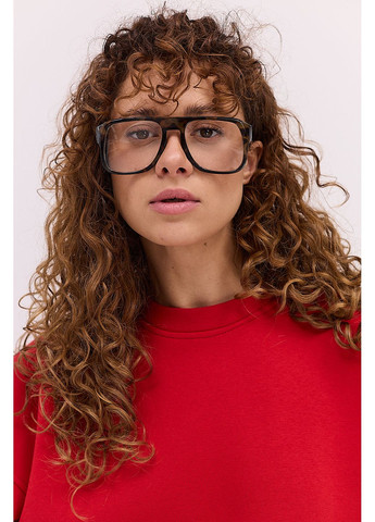 Красный утепленный женский свитшот коричневый с принтом на спине Arjen (361056629)