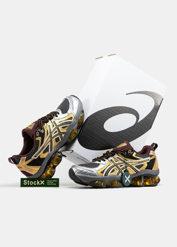 Сірі Осінні кросівки чоловічі asics gel-quantum kinetic grey gold | асікс гель-квантум кінетік сірі золоті No Brand