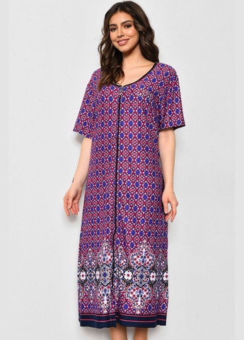 Халат жіночий напівбатальний літній бордового кольору Let's Shop (286326095)
