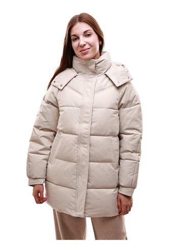 Молочная зимняя куртка зимняя женская M@C