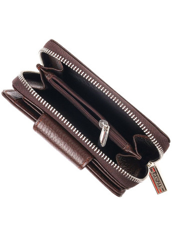 Красивый вертикальный портмоне для женщин с монетницей на молнии из натуральной кожи 21600 Canpellini (331908219)