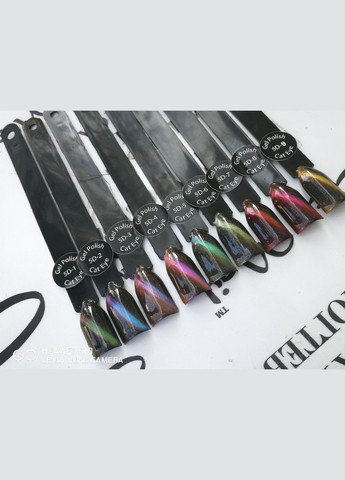 Гель-Лаки Котяче око Cat Eye 5D №6 10мл ( зелений, жовто-м'ятний ) City Nail (342376175)