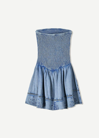 Синя повсякденний сукня Bershka з квітковим принтом