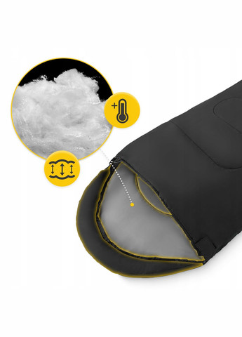 Спальний мішок (спальник) ковдра 2 в 1 Standard 8...+20°C R Black/Grey () Mountain Goat P-5905973400954 (295926458)