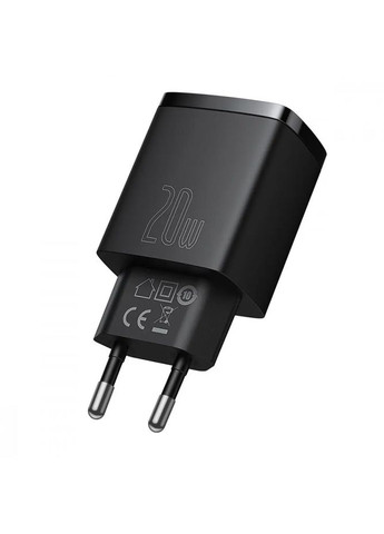 Зарядний пристрій Compact Quick Charger 20W (USB-A + USB-C) QC PD Black Baseus (300524099)