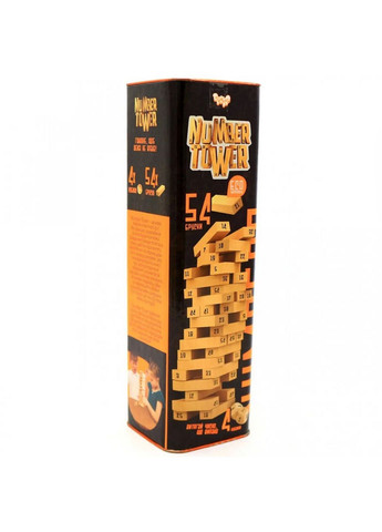 Развивающая настольная игра "NUMBER TOWER" укр. 30х9х9 см Danko Toys (279320925)
