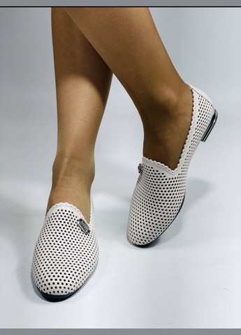 No Brand Туфлі білий з натуральна шкіра, — літо (319848709)