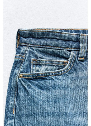 Синяя джинсовая юбка с разрезом Zara