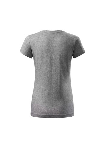 Сіра всесезон футболка жіноча бавовняна однотонна сірий меланж 134-12 з коротким рукавом Malfini Basic