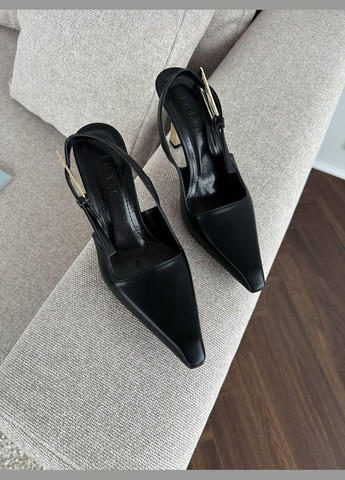 No Brand Стильні жіночі слінгбеки слінгбекі чорний з штучна шкіра, — всесезон (318069052)