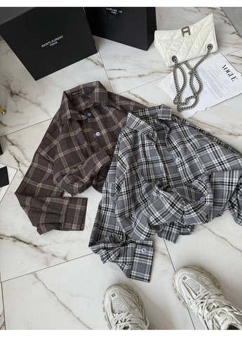 Серая рубашка No Brand