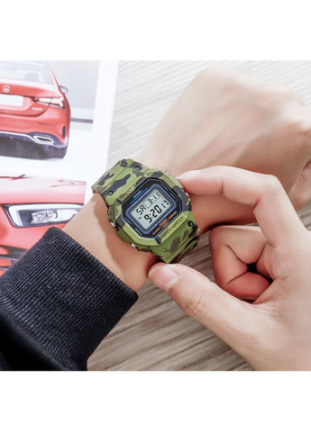 Часы электронные спортивные камуфляжные для мужчин с функциями будильника и секундомера ProDobro (367265052)