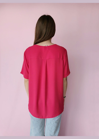 Малинова блузка жіноча однотонна короткий рукава M&S