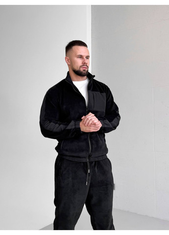 Зимний мужской костюм Move флис полар черный No Brand (365716050)