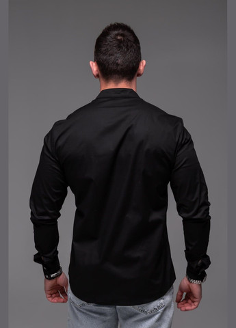 Чоловіча чорна сорочка з довгим рукавом "Modern" No Brand (343710690)
