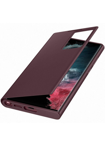 Чохол-книжка Smart Clear View Cover для Galaxy S22 Ultra SM-S908 Burgundy (EF-ZS908CEEGRU) Samsung (370617188)