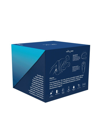 Смарт-вібратор для пар Chorus Cosmic Blue, сенсорне керування вібраціями стисненням пульта We-Vibe (335388682)