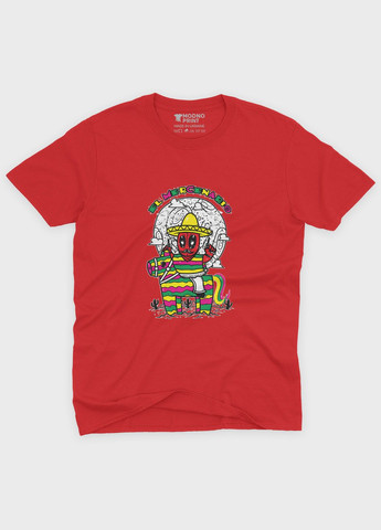 Красная демисезонная футболка для мальчика с принтом антигероя - дедпул (ts001-1-sre-006-015-003-b) Modno