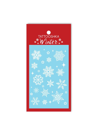 Тимчасовий водостійкий набір тату "Білі сніжинки" Tattooshka (313453287)