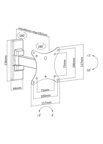 Кронштейн 13-32PIVOT100 (VESA100х100) Satelit (336958317)