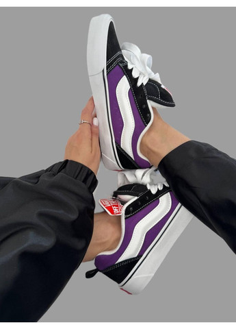 КЕДИ ЖІНОЧІ VANS KNU PURPLE BLACK / WHITE ВАНС КНУ СКУЛ No Brand чорні демісезони (367174500)