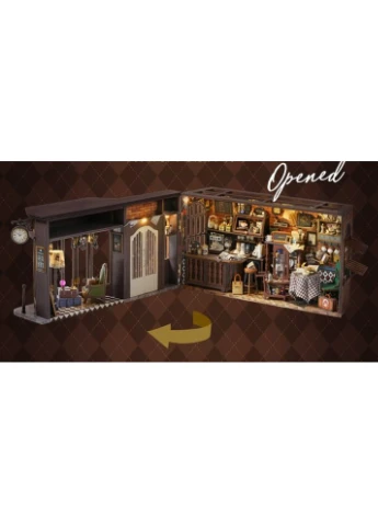 Румбокс Чарівна кав'ярня 3D Інтер'єрний конструктор Magic Coffee Shop DIY F-041 + купол No Brand (362453155)