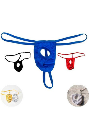 Мужские стринги с дыркой для пениса - Красный - S/M/ No Brand (322400313)