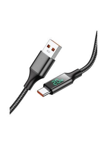 USBкабель BU32 з дисплеєм Type-C 3 A 1.2m чорний Borofone (293346374)