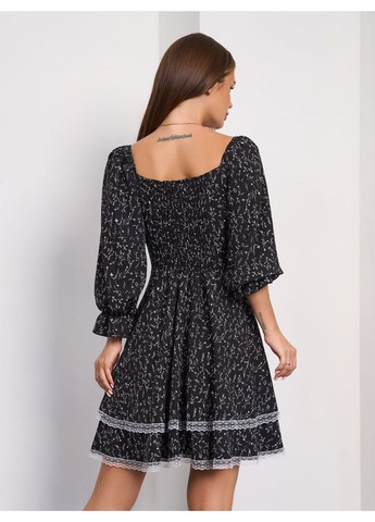 Черное платье sa-656 черное ISSA PLUS однотонное