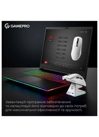 Мишка (GM023W) GAMEPRO Asgard Thor Wireless/Bluetooth/USB White (366693675)