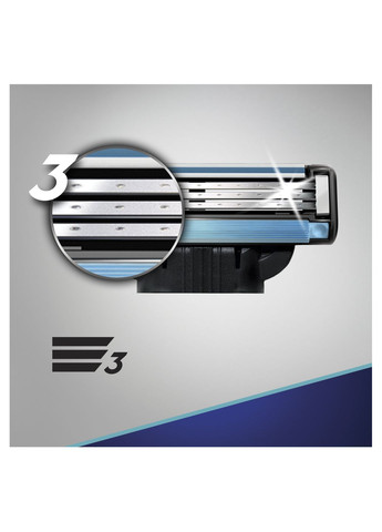 Змінні картриджі для гоління Mach3, 2 шт. Gillette 81680185 (333427359)