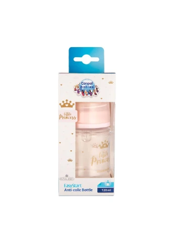 Пляшечка для годування Royal Baby з широким отвором 120 мл Рожева (35/233_pin) Canpol Babies Royal Baby з широким отвором 120 мл Рожева (268144632)