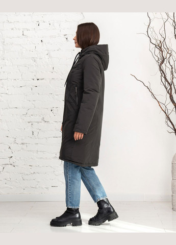 Оливкова (хакі) зимня парка жіноча зимова SK