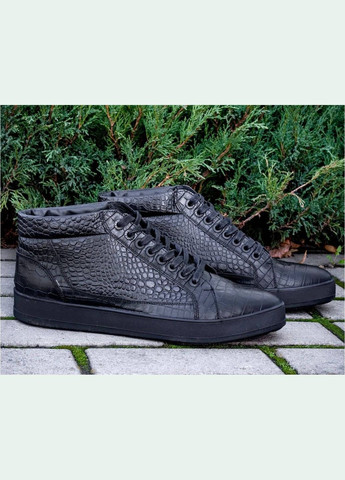 Черные зимние ботинки из натуральной кожи черные флисовая подкладка dux челси Kindzer