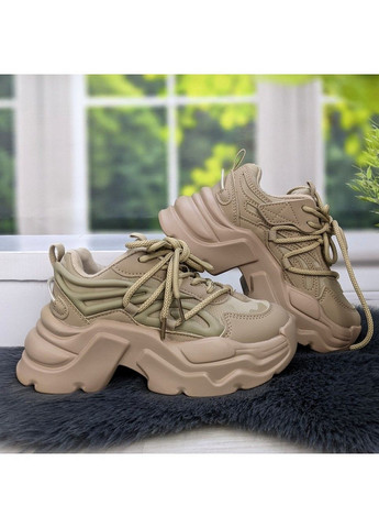 Коричневі осінні кросівки дитячі для дівчинки на платформі Jong Golf