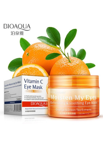 Патчи под глаза с экстрактами апельсина и зеленого чая Orange Eye Mask 80г/36шт Bioaqua (317169452)