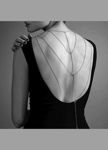 Ланцюжок для спини Bijoux Indiscrets Magnifique Back and Cleavage Chain - Silver, прикраса для тіла No Brand (303889188)