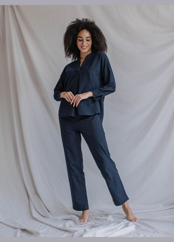 Синя піжама жіноча з вареної бавовни navy s Leglo